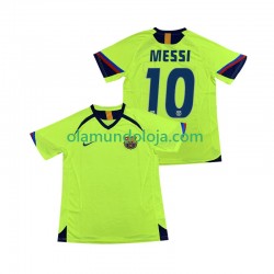 Camisola FC Barcelona Lionel Messi 10 2005 Retro Homem Equipamento Segundo 2006 Manga Curta